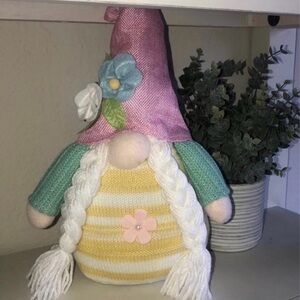 Spring Easter  Gnome Plush with Pink Hat